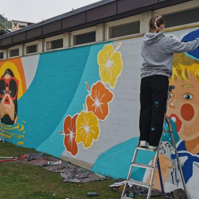 Graffitiprojekt Schwimmbad Schwarzach5